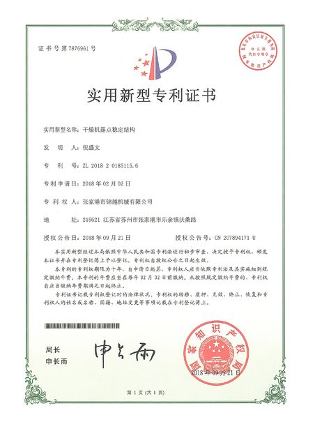 China Zhangjiagang Jinguan International Trade Co., Ltd. certificaten